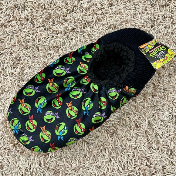 Teenage Mutant Ninja Turtles Fuzzy Babba Slipper Socks 1-Pair Men's L/XL (10-12) - Picture 4 of 9